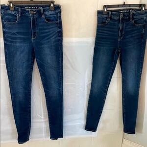 Set of Two American Eagle Outfitters Blue Skinny Jeans with Stretch